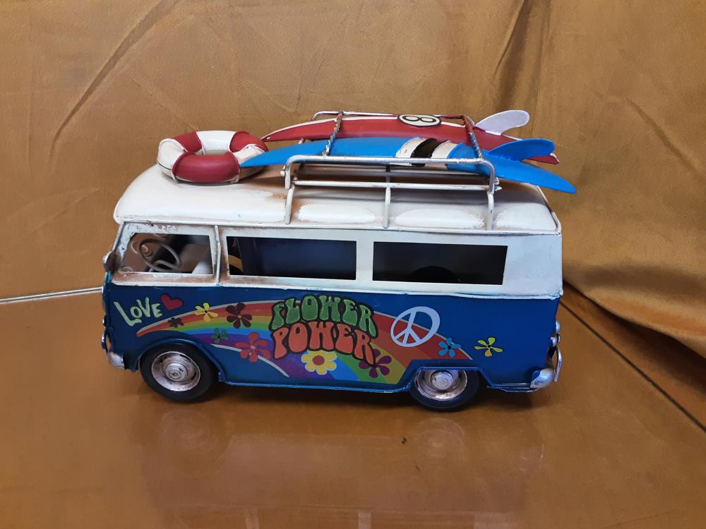 BUS VAN METAL SURF FLOWERS (BL-315)