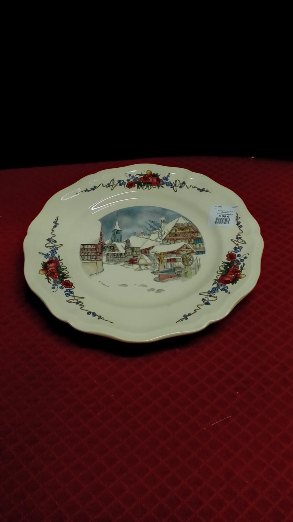 ASSIETTE PLATE OBERNAI SARREGUEMINES