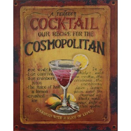 PLAQUE MÉTAL COCKTAIL (NS-382)