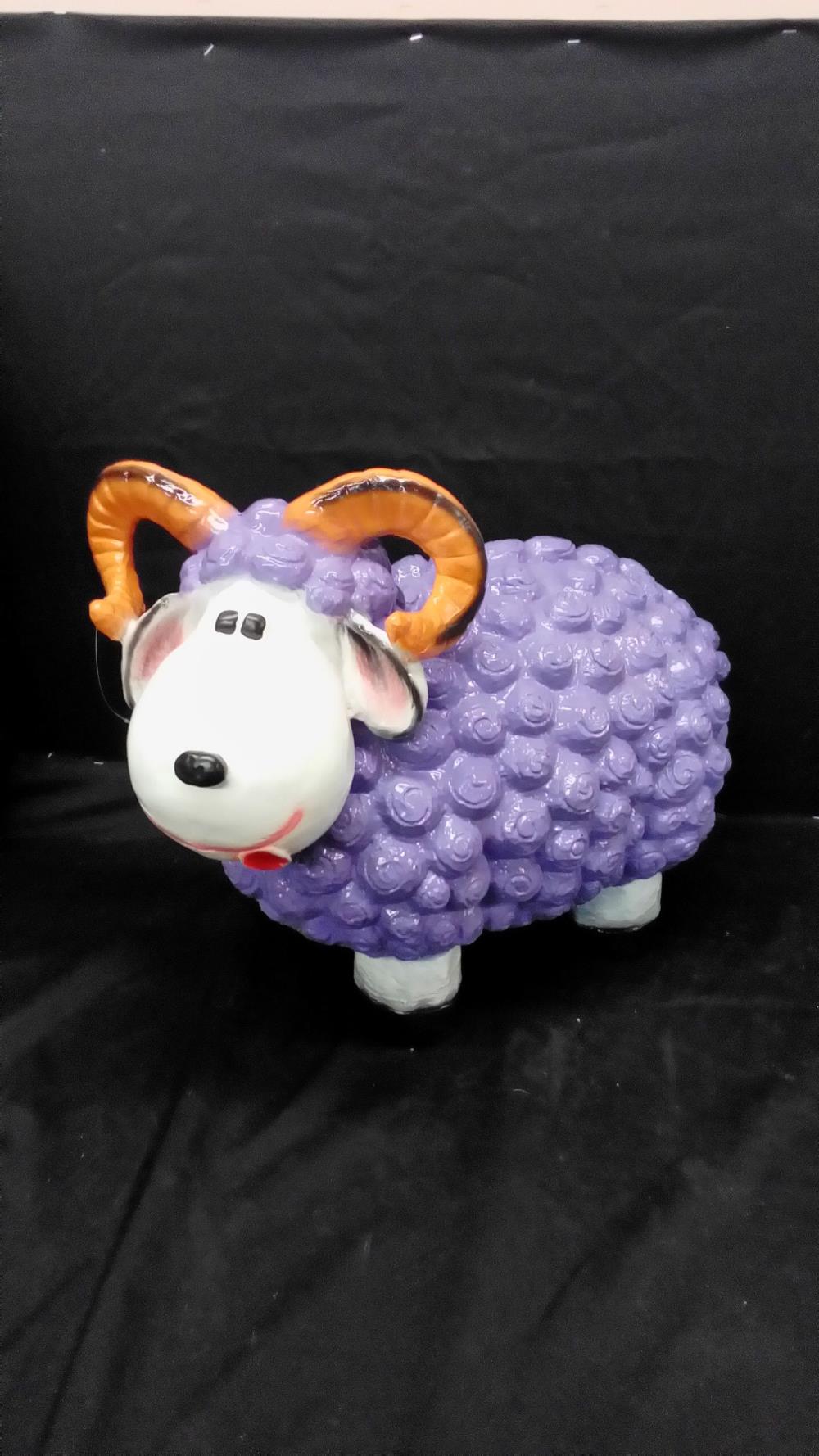 FIGURINE MOUTON VIOLET RÉSINE (9999)