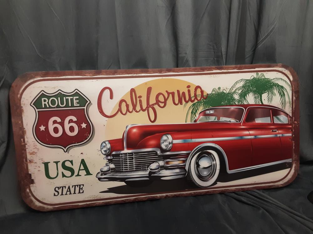 PLAQUE MÉTAL CALIFORNIA L.100CM (NU-81)