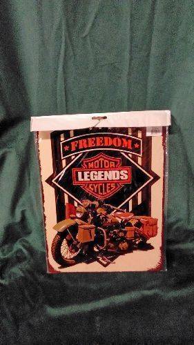 PLAQUE MÉTAL FREEDOM MOTOR LEGENDS CYCLES