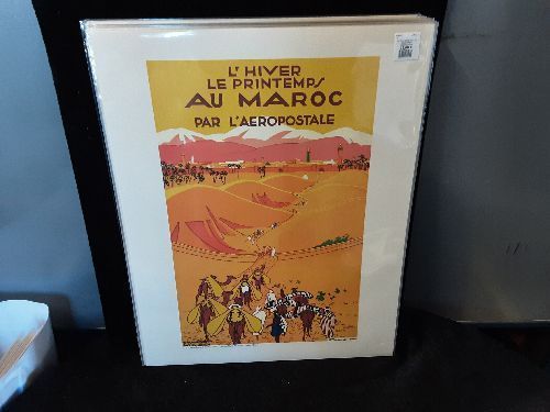 AFFICHE 40X50 A151 AU MAROC PAR AEROPOSTALE