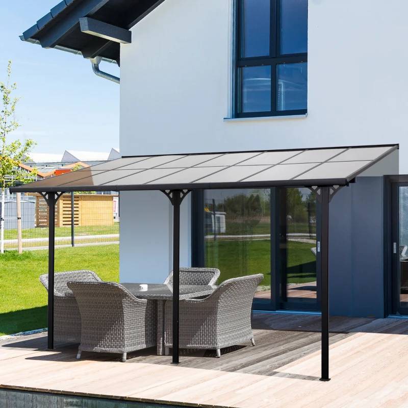 PERGOLA RIGIDE ALU 4.35 X 3 X 2.7 M 2EME CHOIX - 4 COLIS (84C-182 - P2851452)