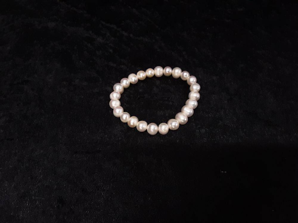 BRACELET PERLES DE CULTURE VERITABLES BLANCHES