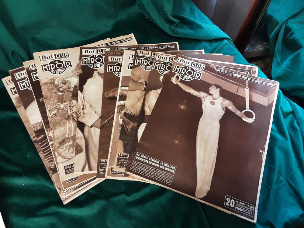 LOT DE 10 JOURNAUX "LE MIROIR DES SPORTS" ANCIEN 