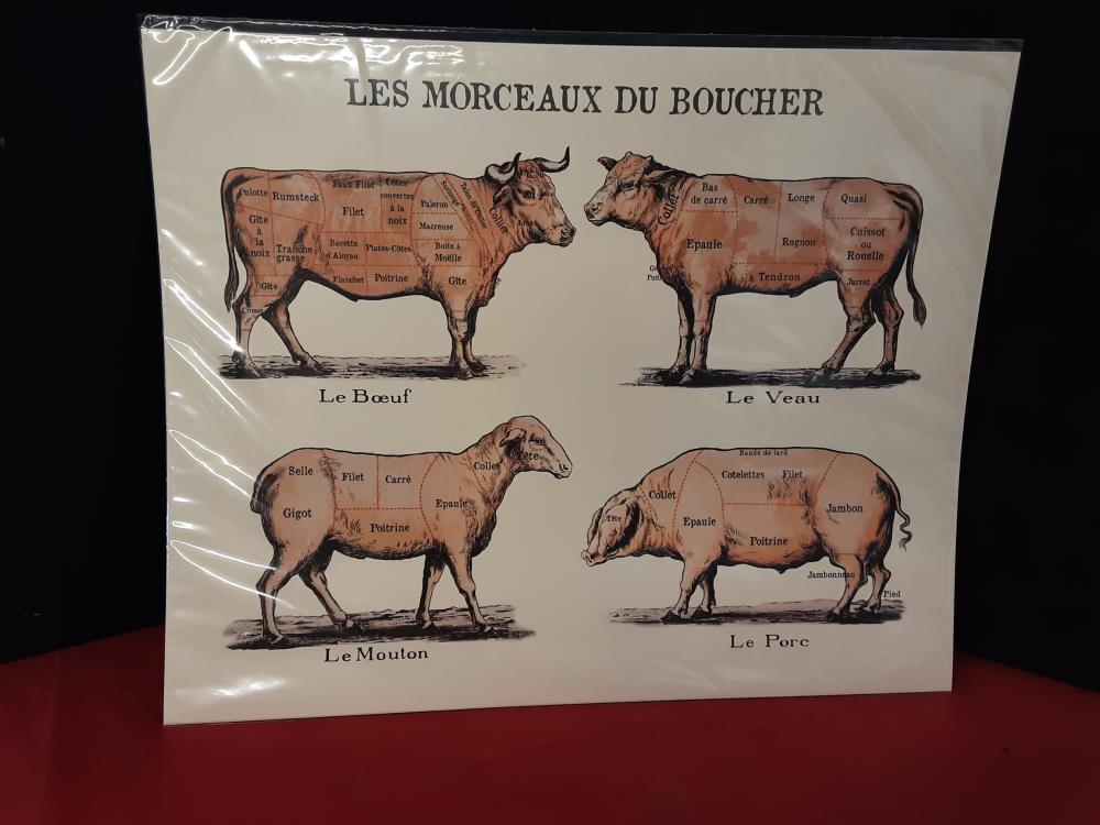 AFFICHE 40X50 MORCEAUX DU BOUCHER 