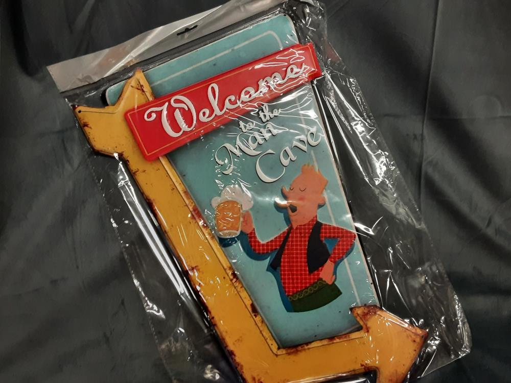 PLAQUE WELCOME TO THE MAN CAVE (NY-20)