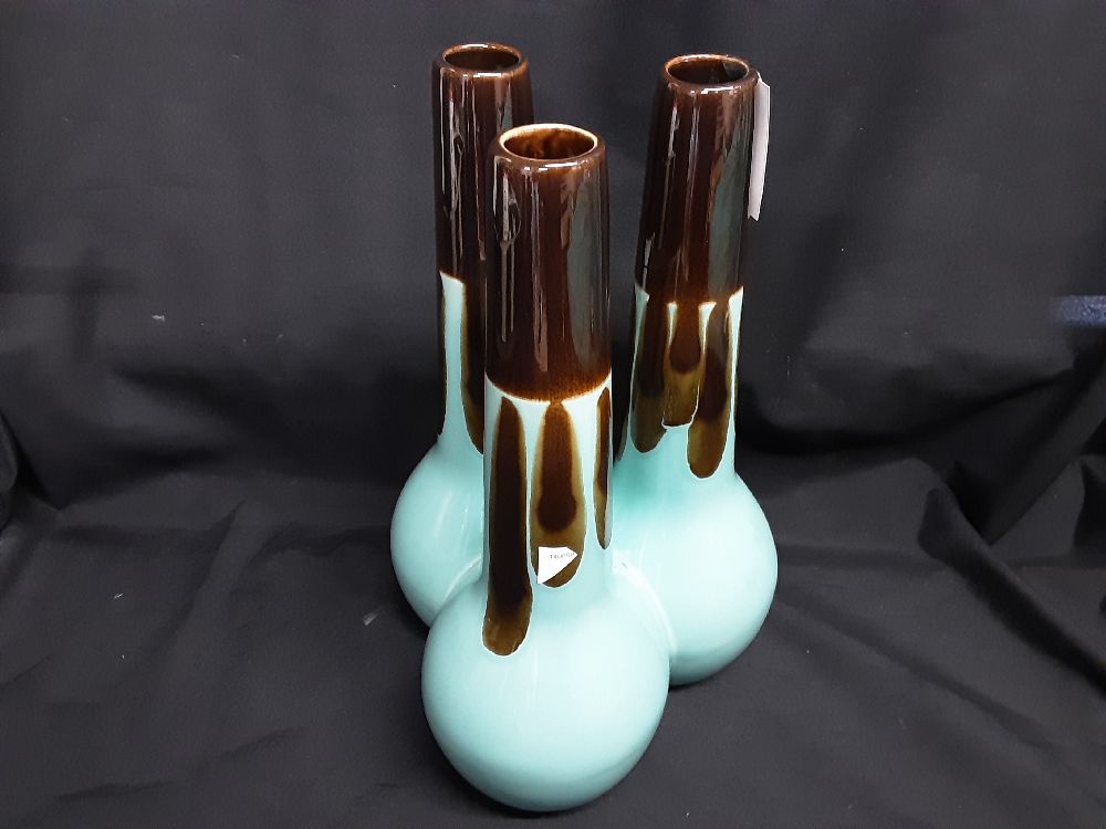 VASE TRIPLE COPHENAGUE BLEU CIEL