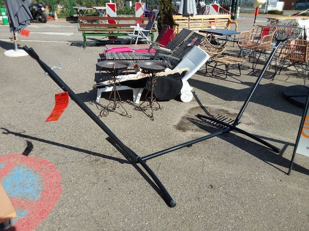 SUPPORT POUR HAMAC NOIR (84A-081) 2ÈME CHOIX