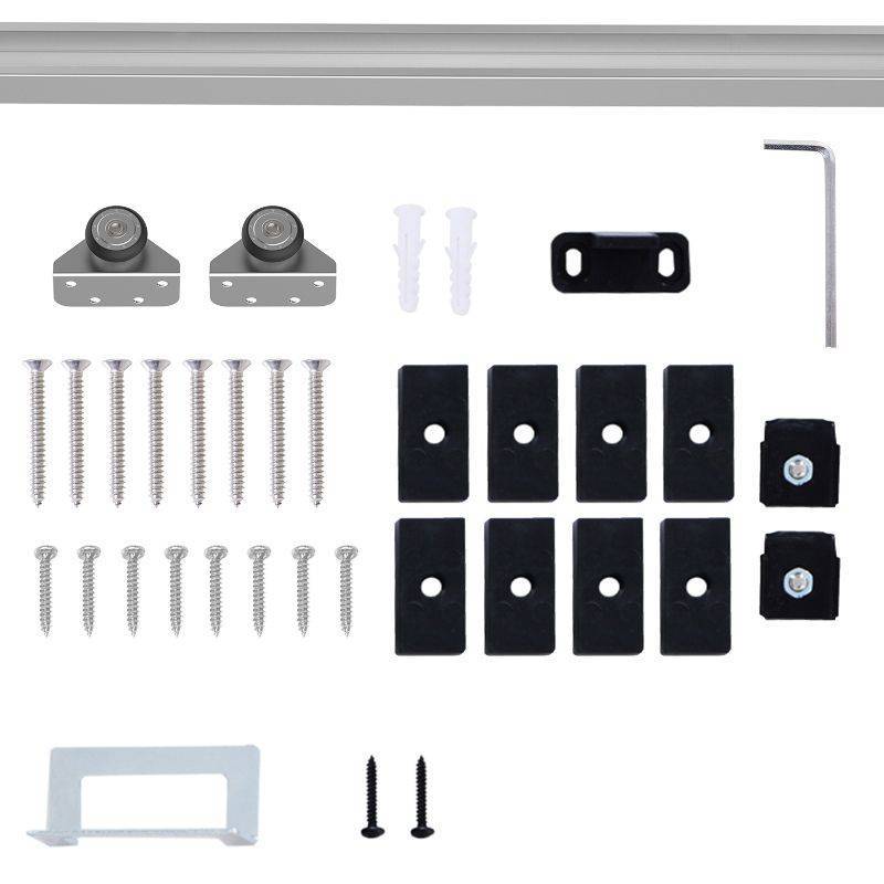 KIT COMPLET PORTE COUISSANTE 4 X 93 CM (B81-001 - P54734) 2ÈME CHOIX