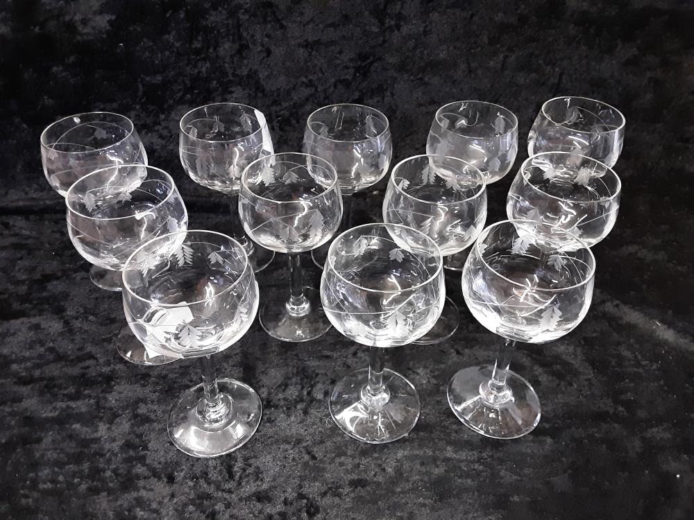 LOT DE 12 VERRES A PORTO VERRERIE DE THANN 