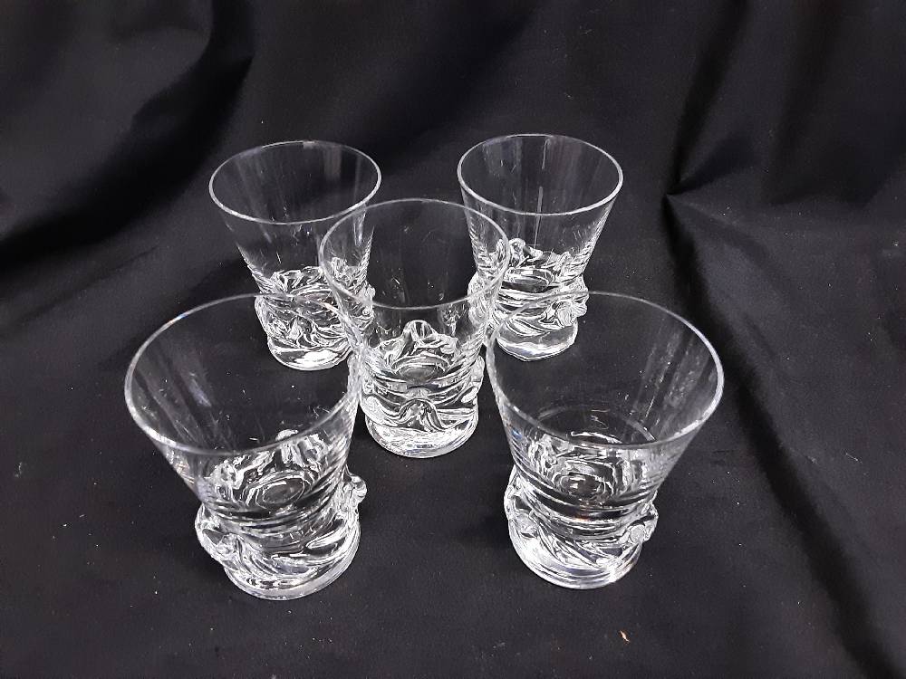 LOT DE 5 VERRES DAUM FRANCE