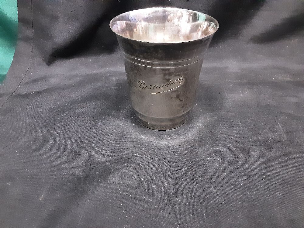 GOBELET MANOGRAMME ARGENT