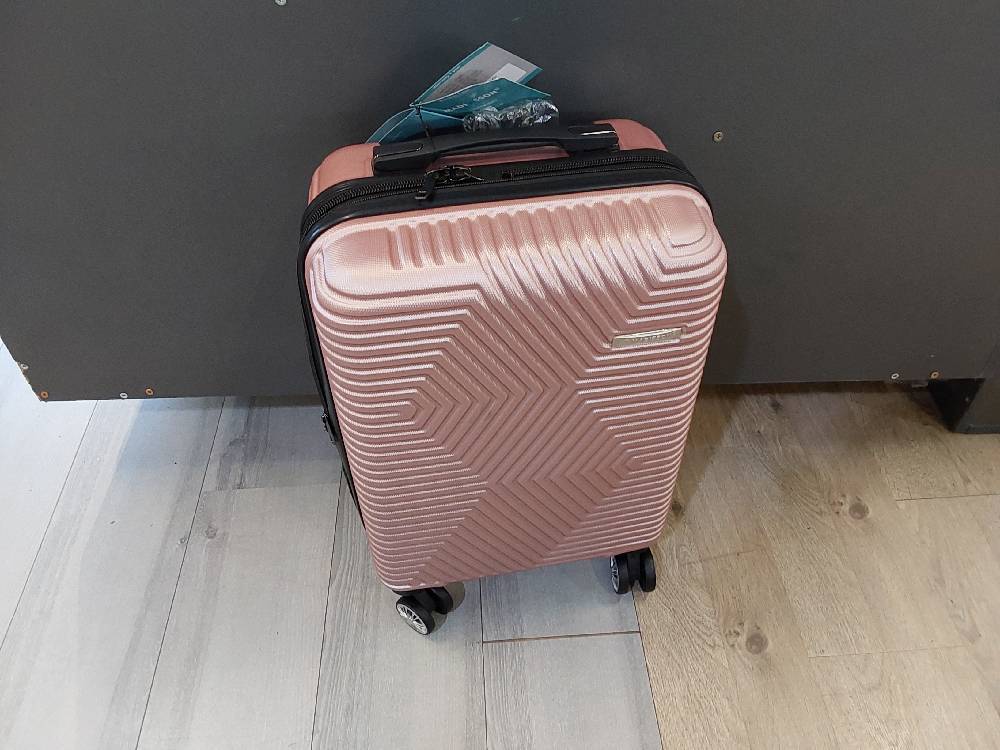 VALISE MADISSON 55CM ROSE GOLD - 100% ABS - ROUES AMOVIBLES (21006)