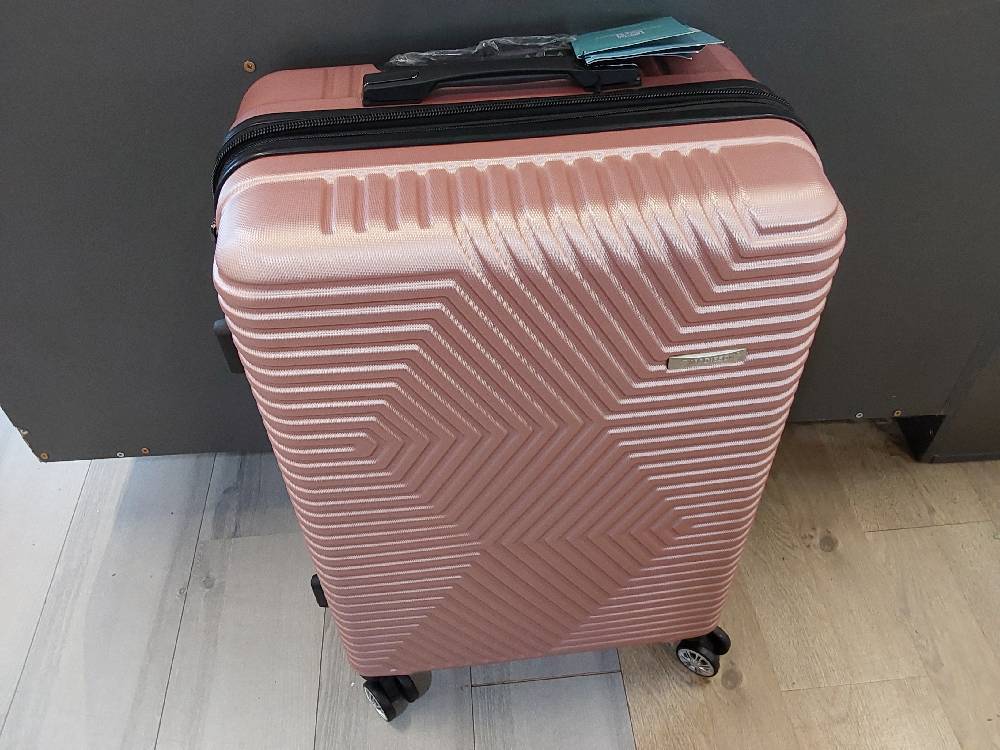 VALISE MADISSON 72CM ROSE GOLD - 100% ABS - ROUES AMOVIBLES (21006)