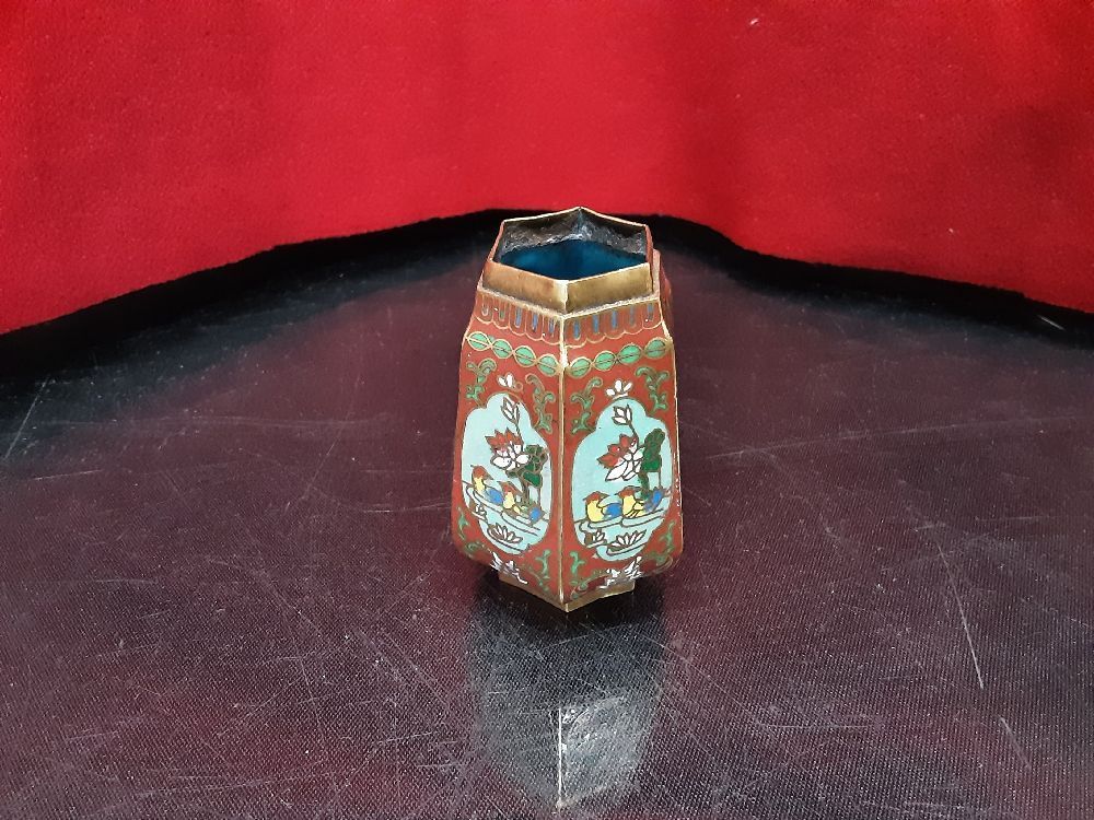 VASE CHINOIS CLOISONNÉ TPM