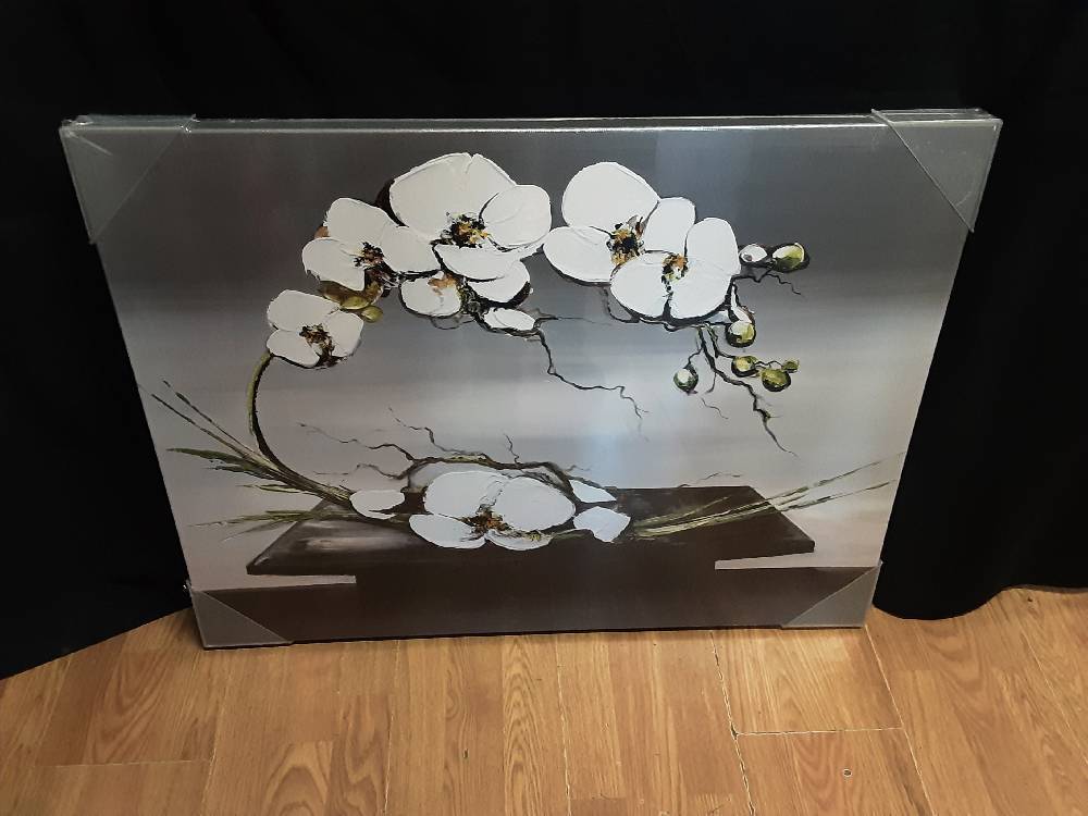 TABLEAU MODERNE ORCHIDEE BLANCHE 