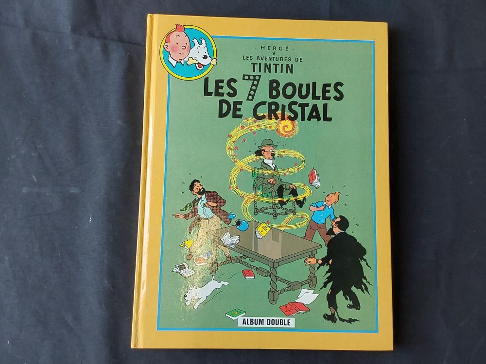 BD ALBUM DOUBLE DE TINTIN  LES 7 BOULES DE CRISTAL ET LE TEMPLE DU SOLEIL 