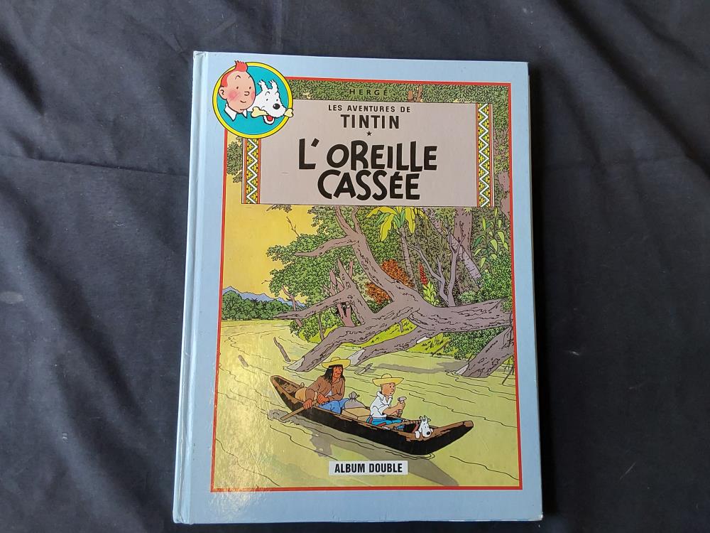 BD ALBUM DOUBLE DE TINTIN L'OREILLE CASSÉE ET COKE EN STOCK 