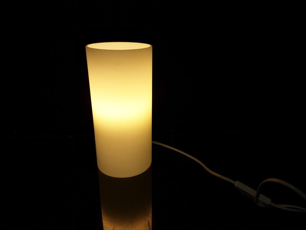 LAMPE TUBE VERRE BLANC A POSER SANS L'AMPOULE