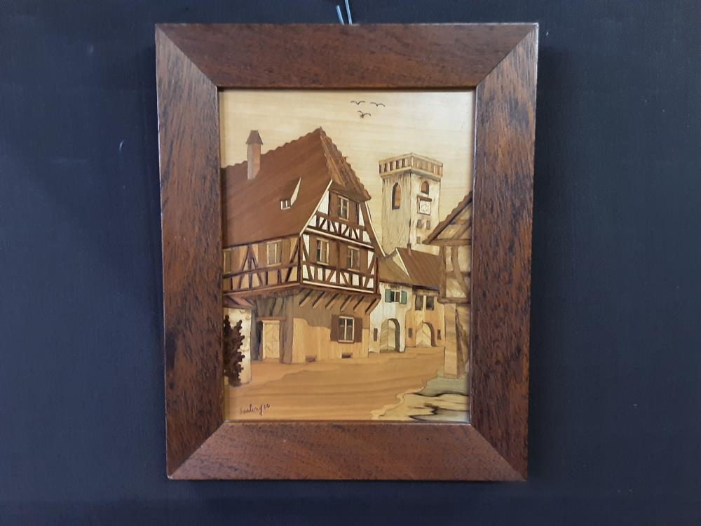 TABLEAU MARQUETÉ ESSLINGER 26 X 32