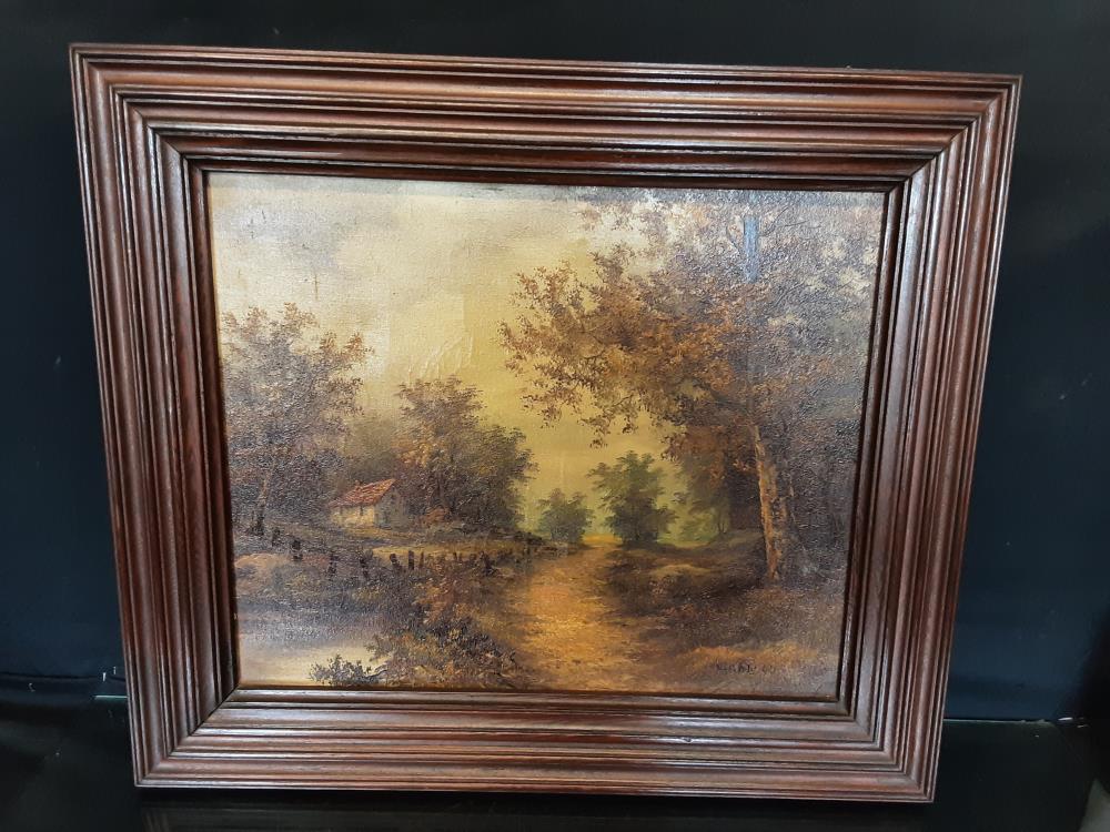 TABLEAU SUR TOILE FORET SIGNÉ