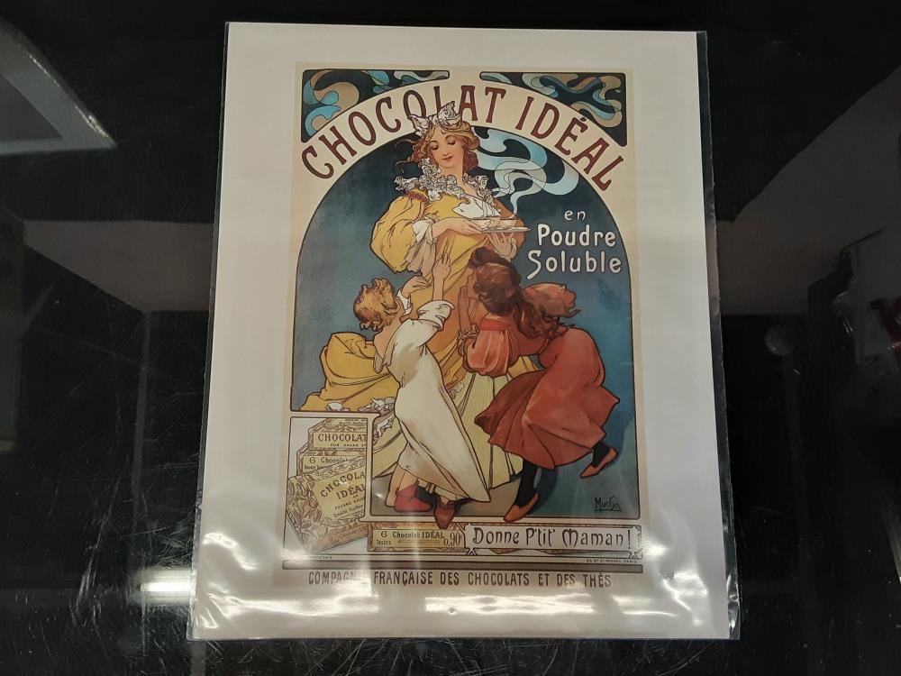 AFFICHE MUCHA 3 CHOCOLAT IDEAL (40X50)