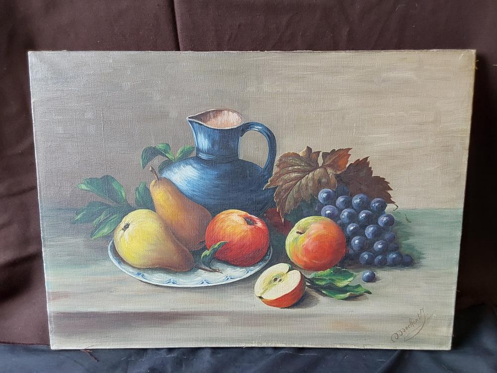 TABLEAU NATURE MORTE SIGNE SANS CADRE