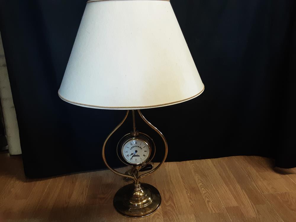 LAMPE DE SALON METAL DORE+ MONTRE  LOUISIANE