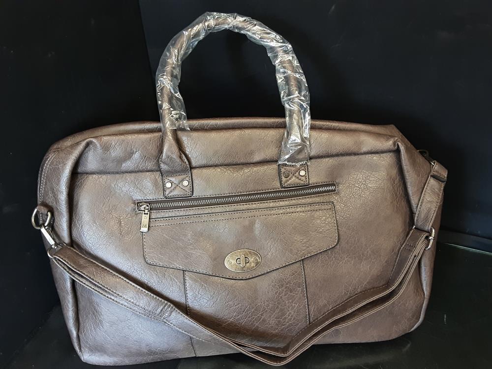 SAC DE VOYAGE COLORIS GRIS - MARRON