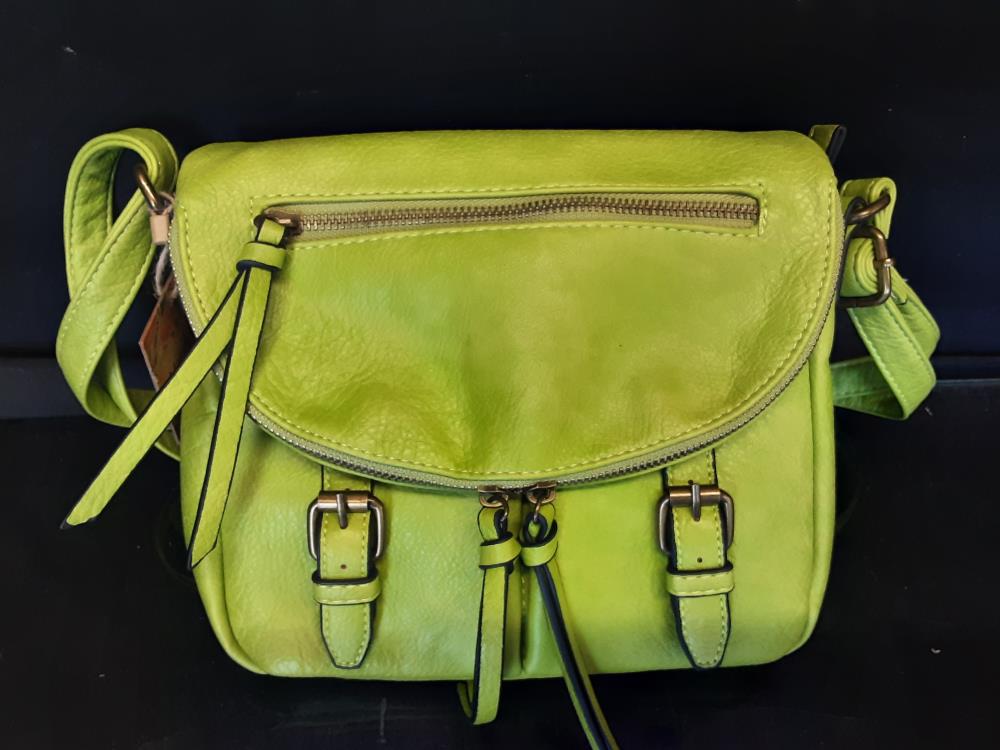 SAC A MAIN BANDOULIERE POP - COLORIS VERT ANIS