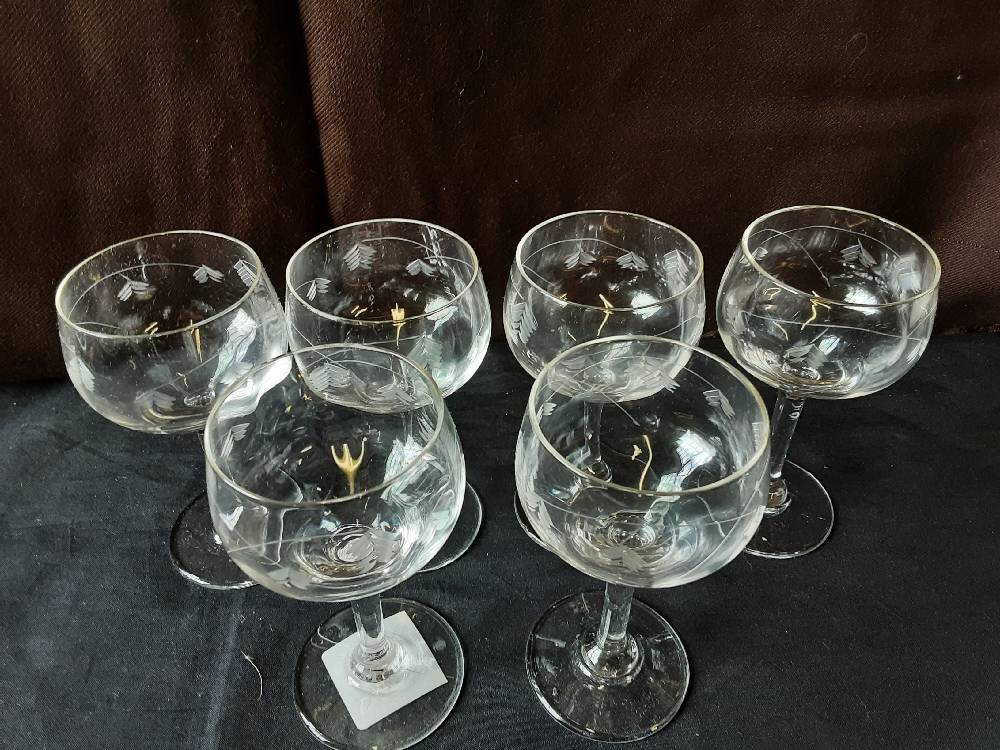 LOT DE 6 VERRES A PORTO EN CRISTAL DE THANN