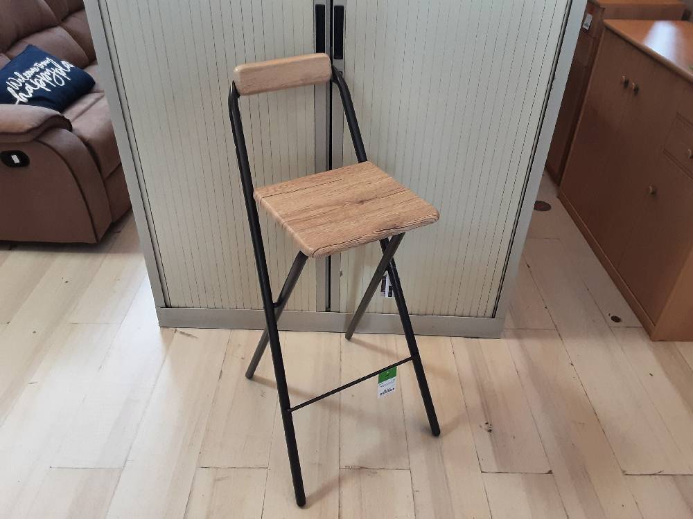 TABOURET DE BAR PLIABLE AVEC DOSSIER (151013)