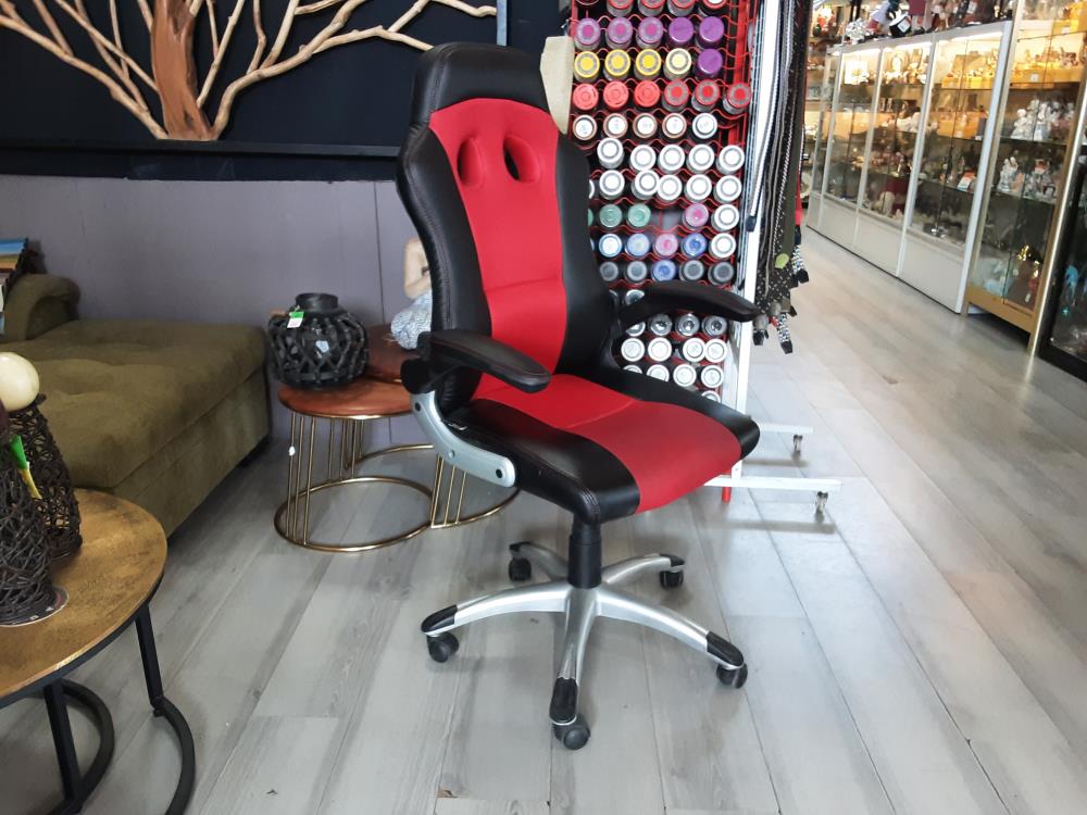 CHAISE GAMER ROUGE ET NOIR 