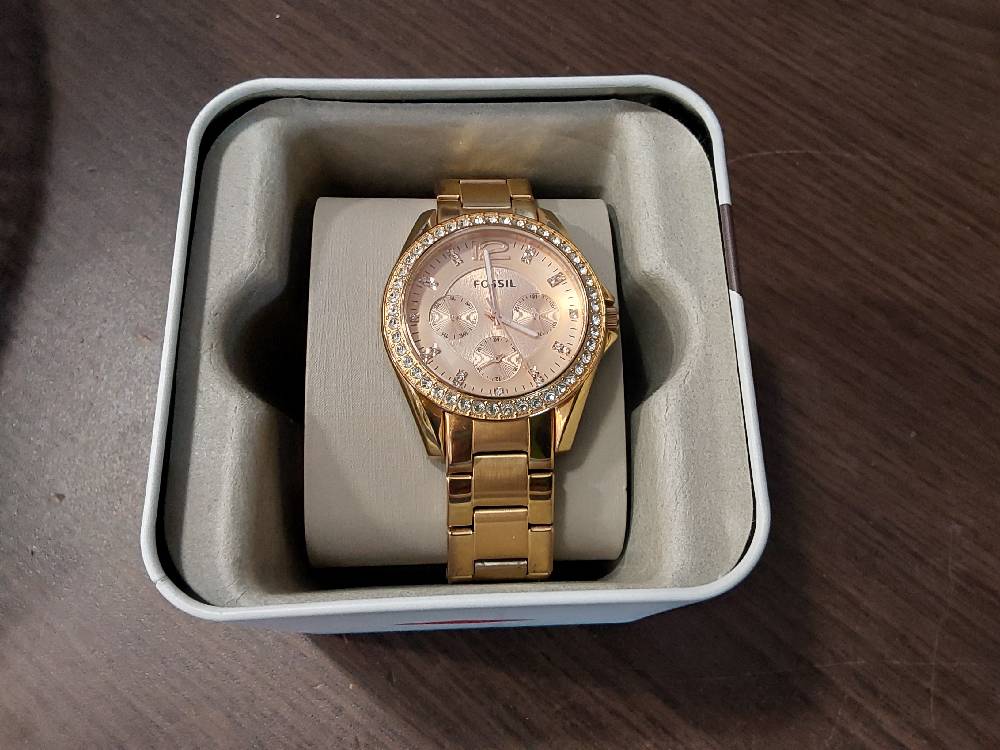 MONTRE FOSSIL DOREE