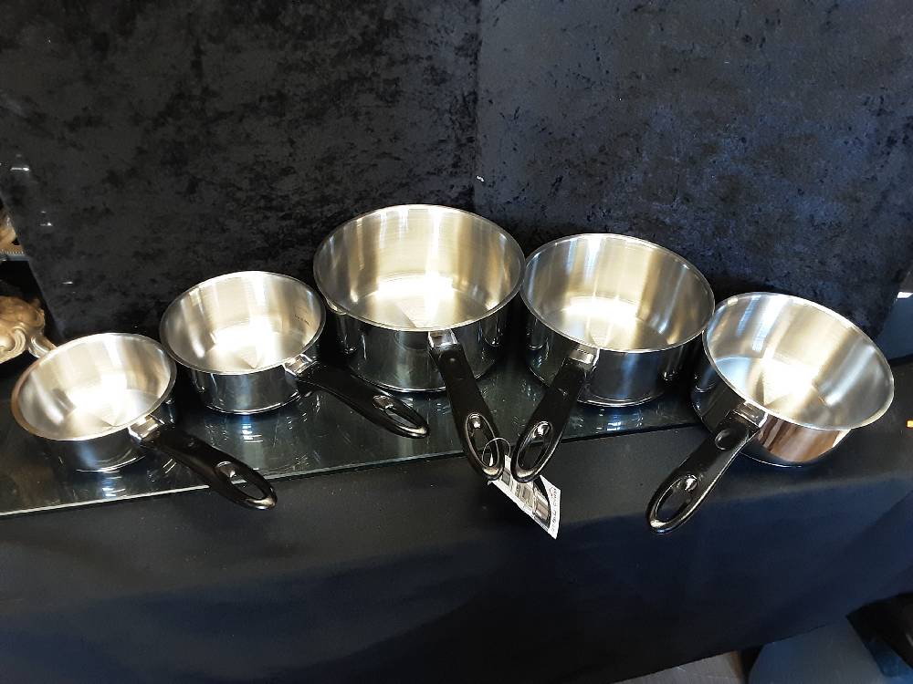 LOT DE 5 CASSEROLES INOX