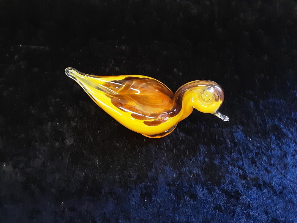 CANARD EN VERRE COLORIS JAUNE