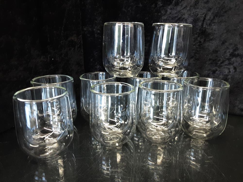 LOT DE 10 VERRES A EXPRESSO LEONARDO ANTI BRULURE PM