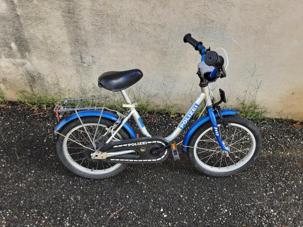 VELO ENFANT POLIZEI BLEU ET GRIS 16 P