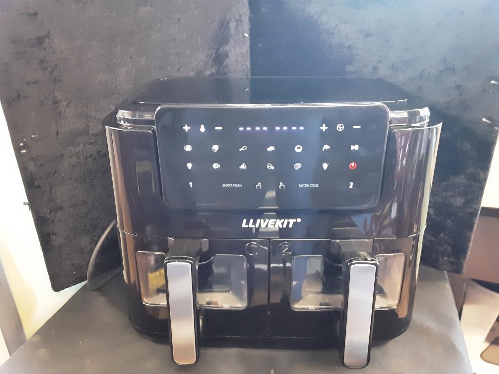 FRITEUSE LLIVEKIT SANS HUILE A DOUBLE TIROIR 2400W 