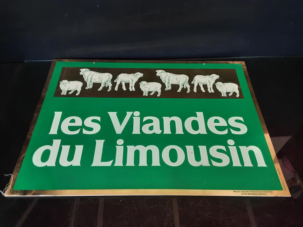 PLAQUE METAL LES VIANDES DU LIMOUSINS