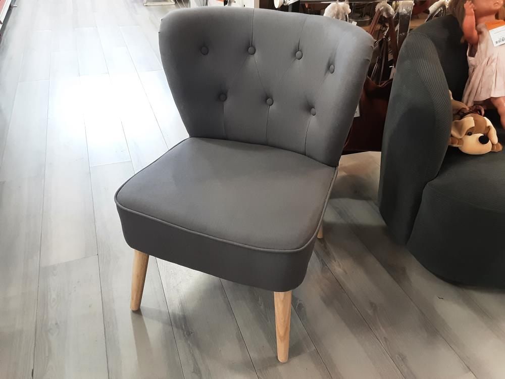 FAUTEUIL LISEUSE GRIS 