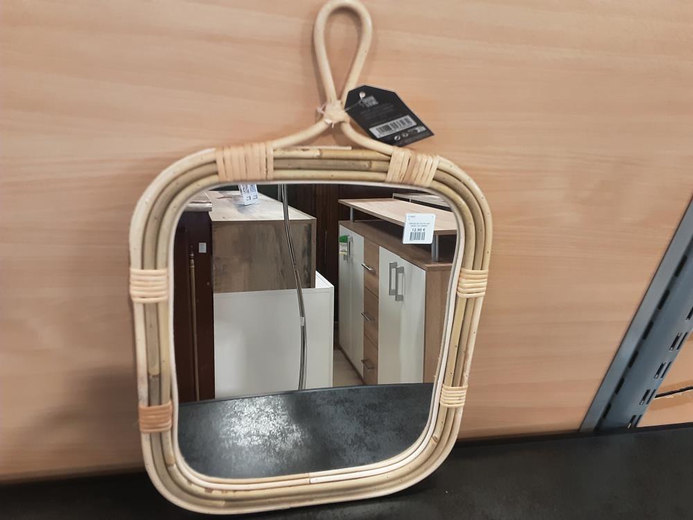 MIROIR EN ROTIN MM 34X52 CM (53646)