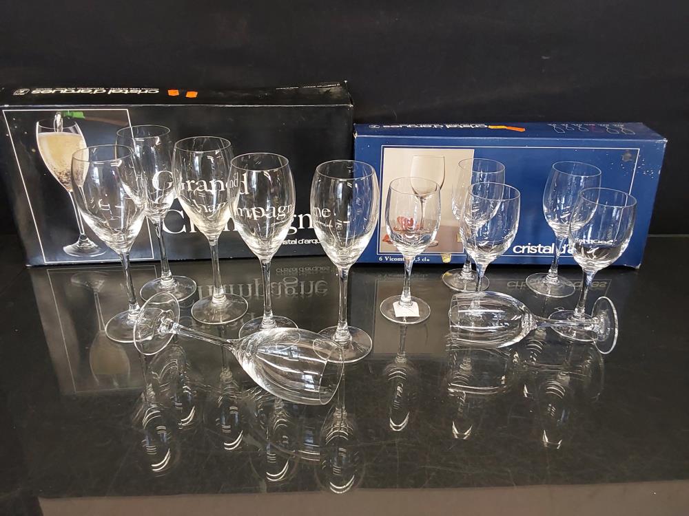 LOT DE 6 VERRES EN CRISTAL 