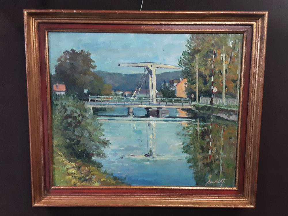 TABLEAU PM PONT LEVIS SIGNÉ AMSTETT 