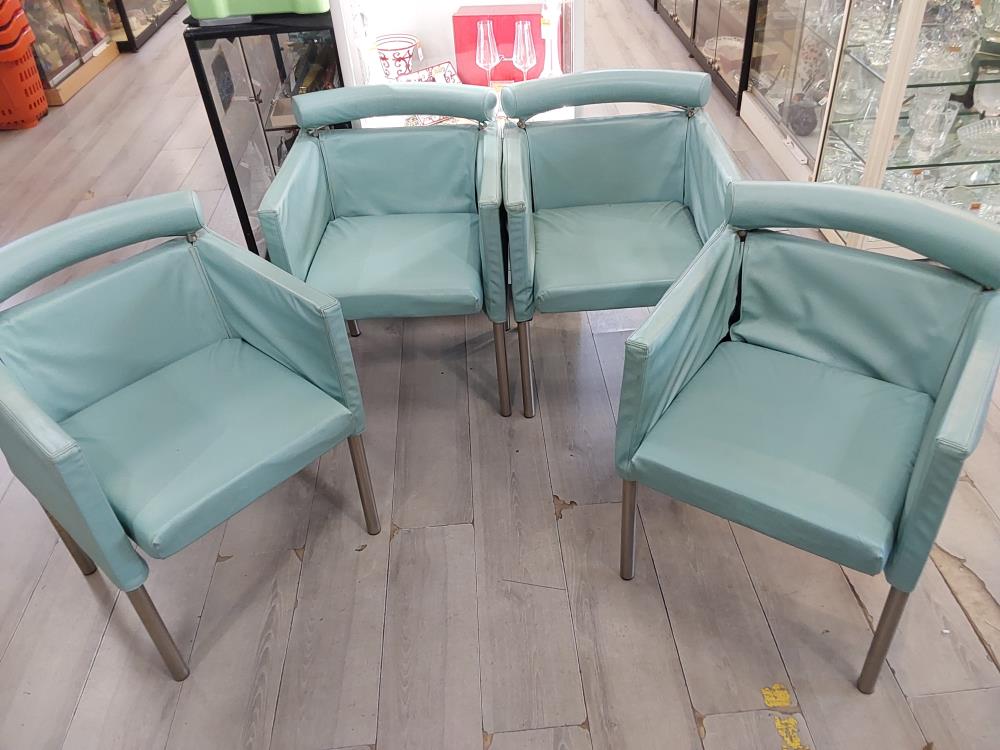 LOT DE 4 FAUTEUILS MINOTTI VINTAGE