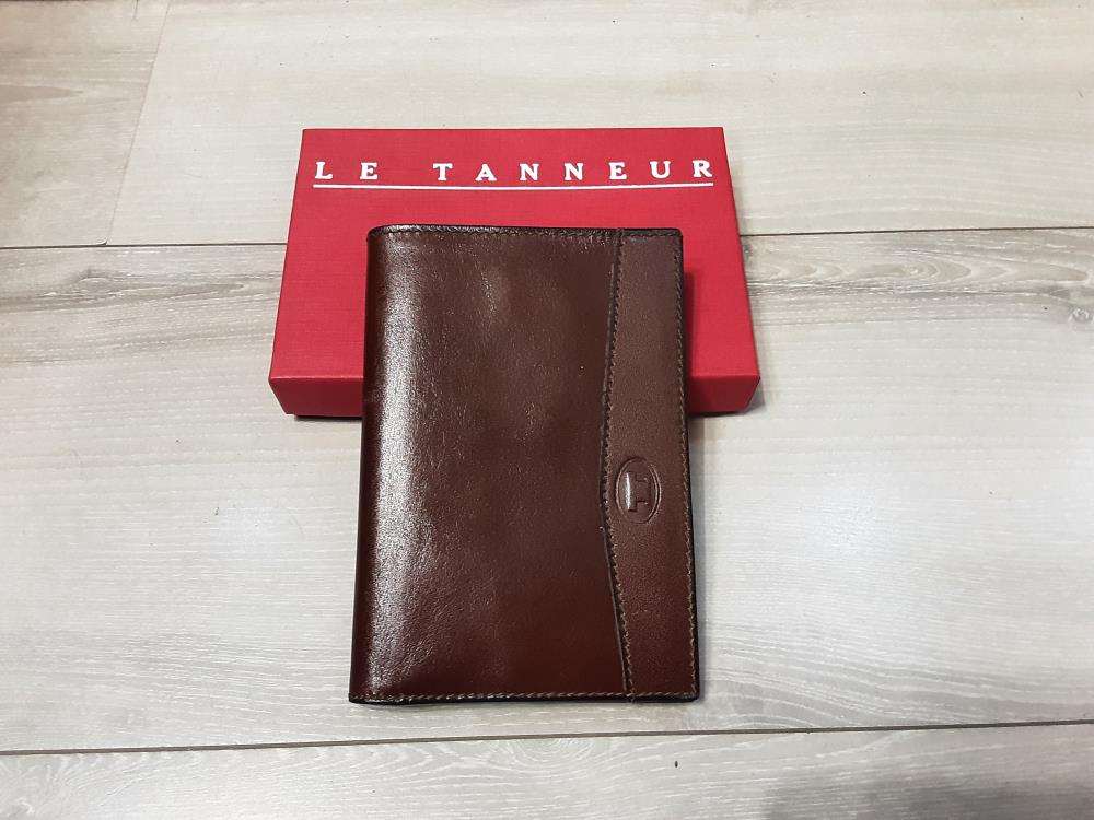 PORTE FEUILLE CUIR MARRON LE TANNEUR