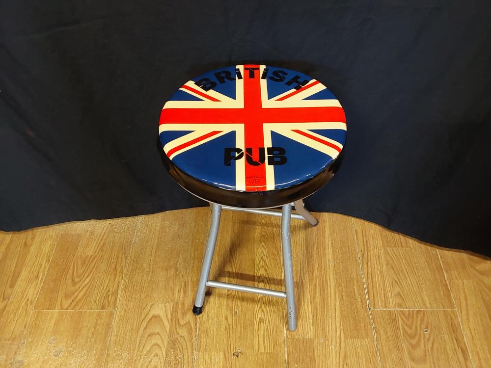 TABOURET PLIANT DRAPEAU ANGLAIS 