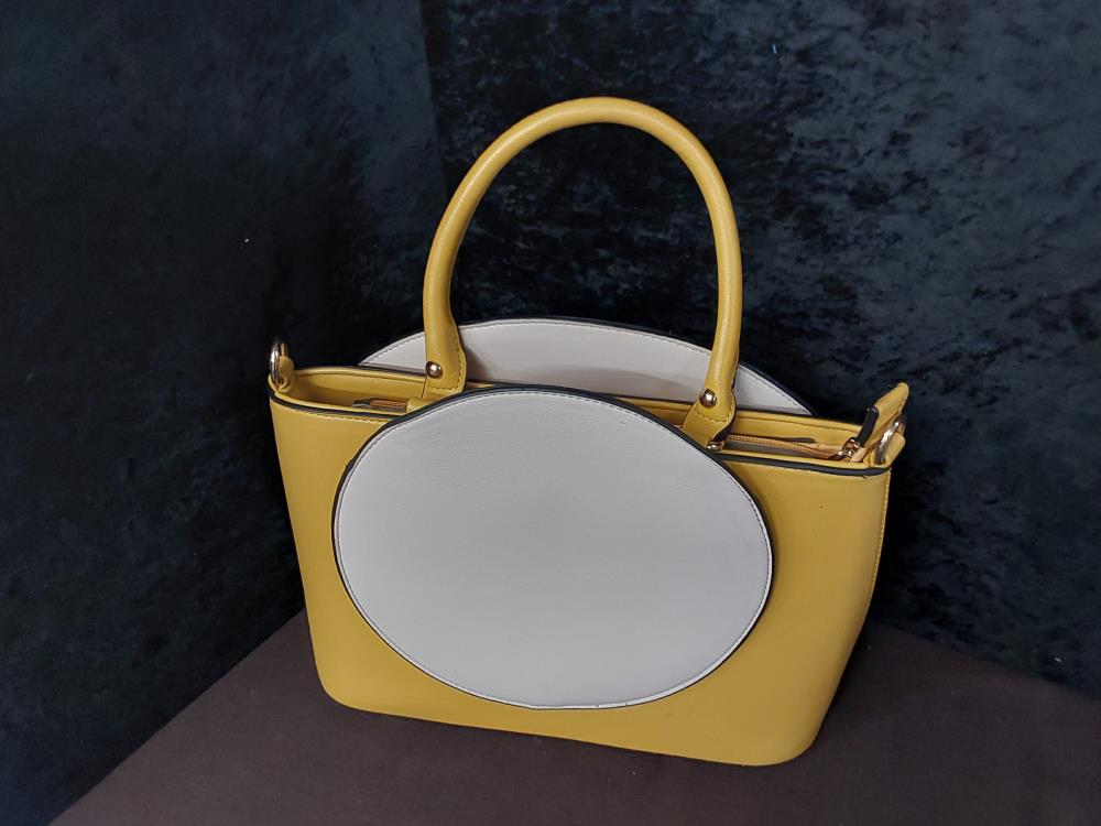 SAC A MAIN JAUNE ET BLANC